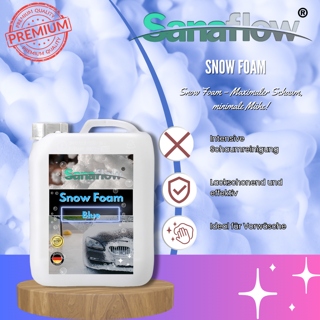 Spezial Snow Foam Blue für alle Lackfarben – Lackschonende Vorreinigung mit intensiver Schaumbildung