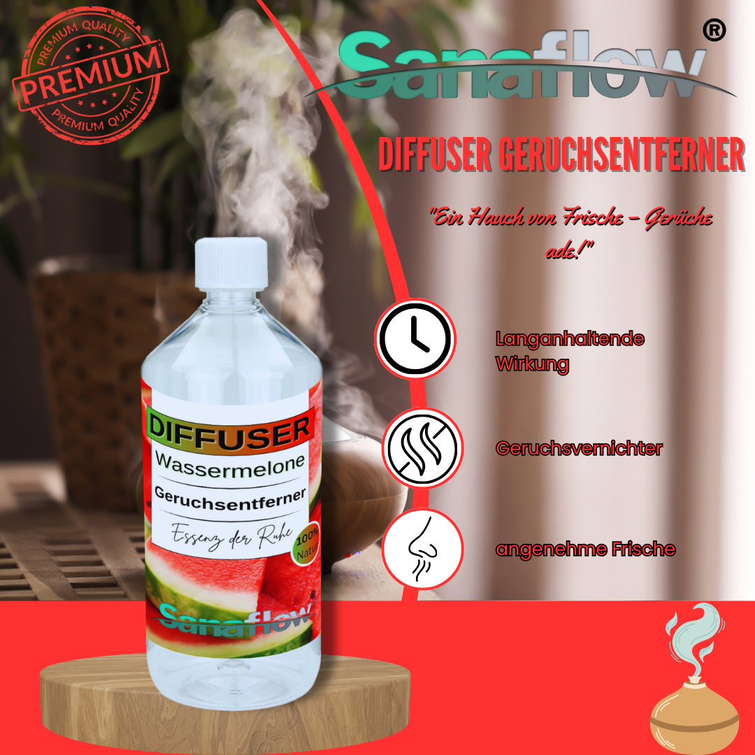 Wassermelone Sanaflow Raumduft Diffuser – Langanhaltender, natürlicher Duft