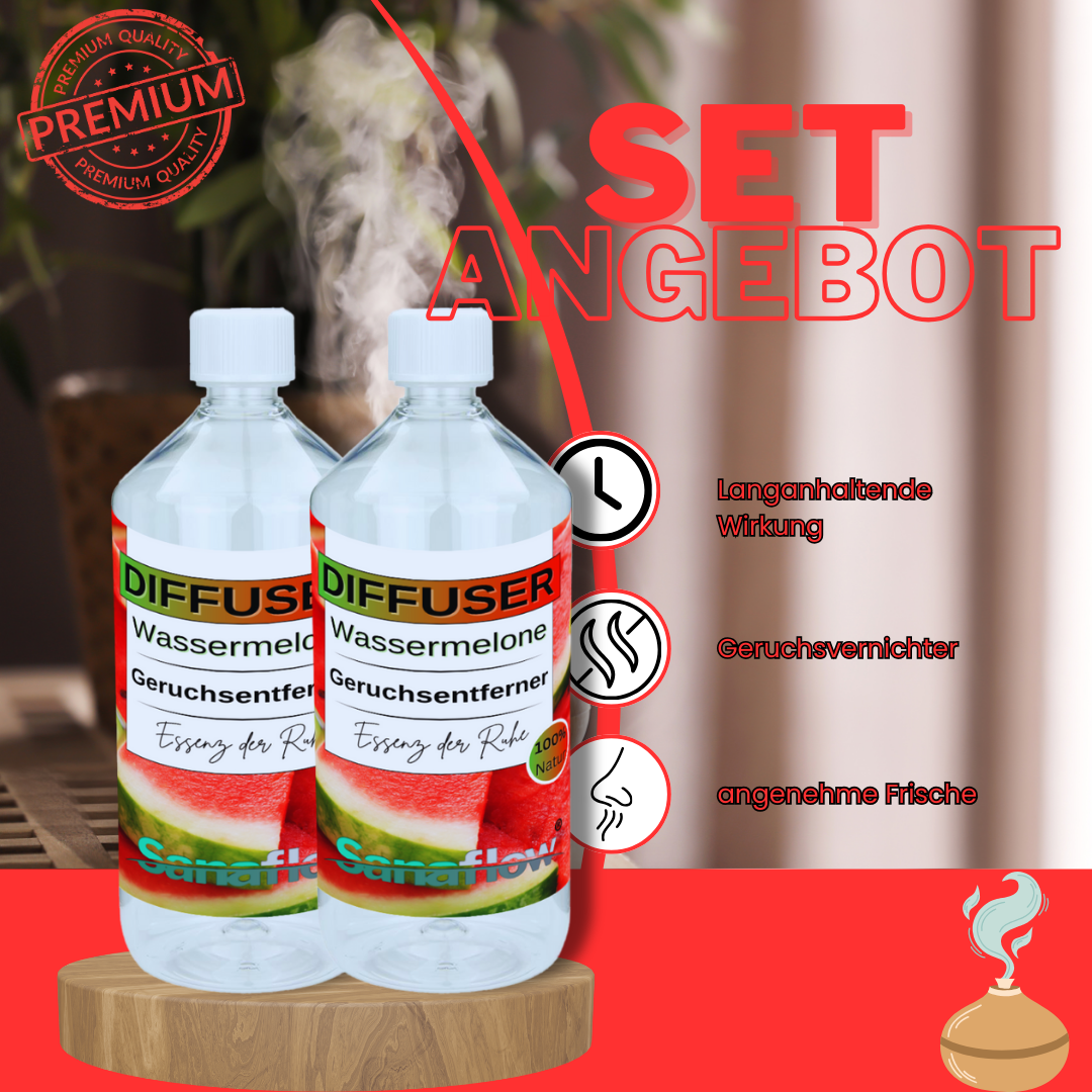 Wassermelone Sanaflow Raumduft Diffuser – Langanhaltender, natürlicher Duft