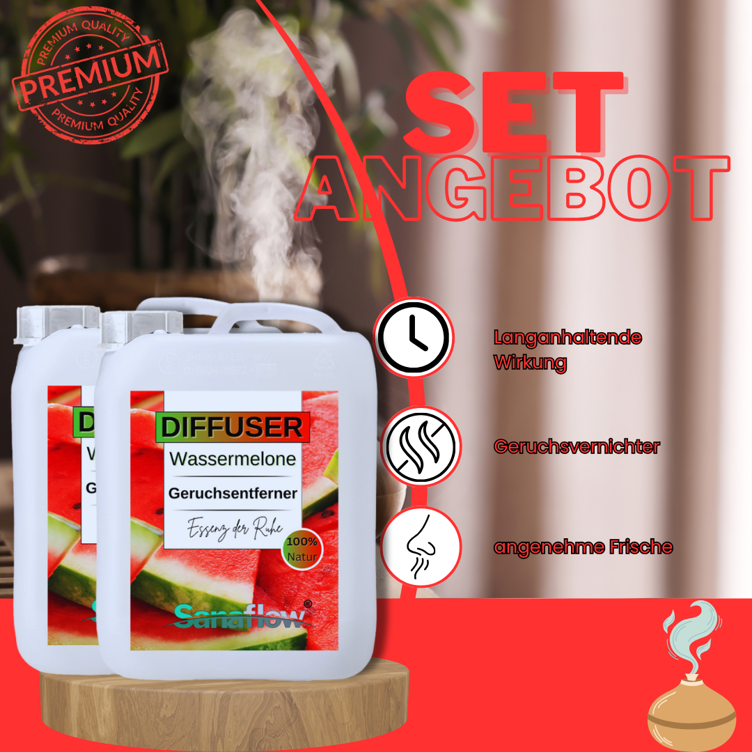 Wassermelone Sanaflow Raumduft Diffuser – Langanhaltender, natürlicher Duft