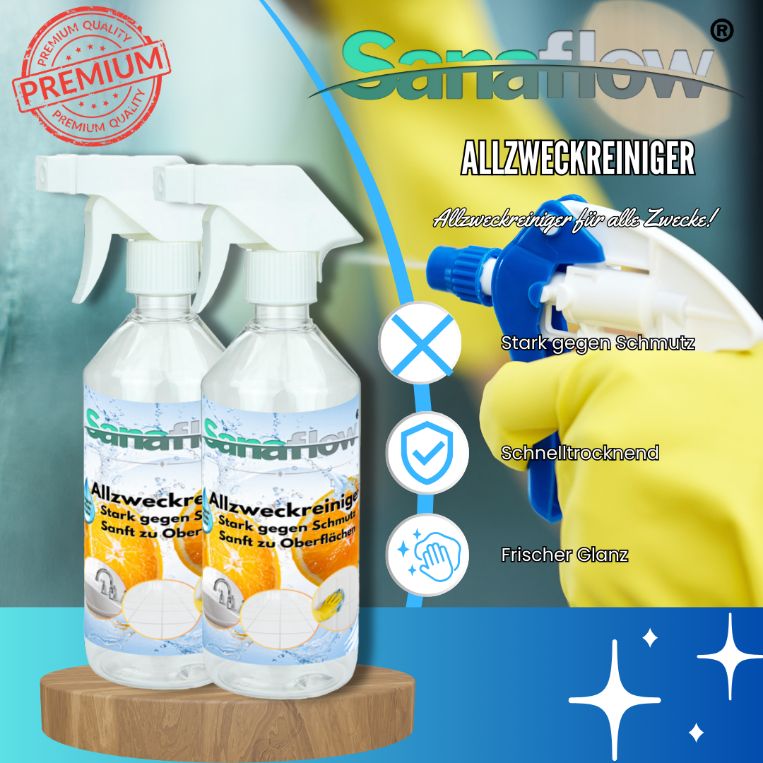 Ergiebiges & Veganes Allzweckreiniger Konzentrat für Küche, Bad & Co. - Spart Platz & Geld