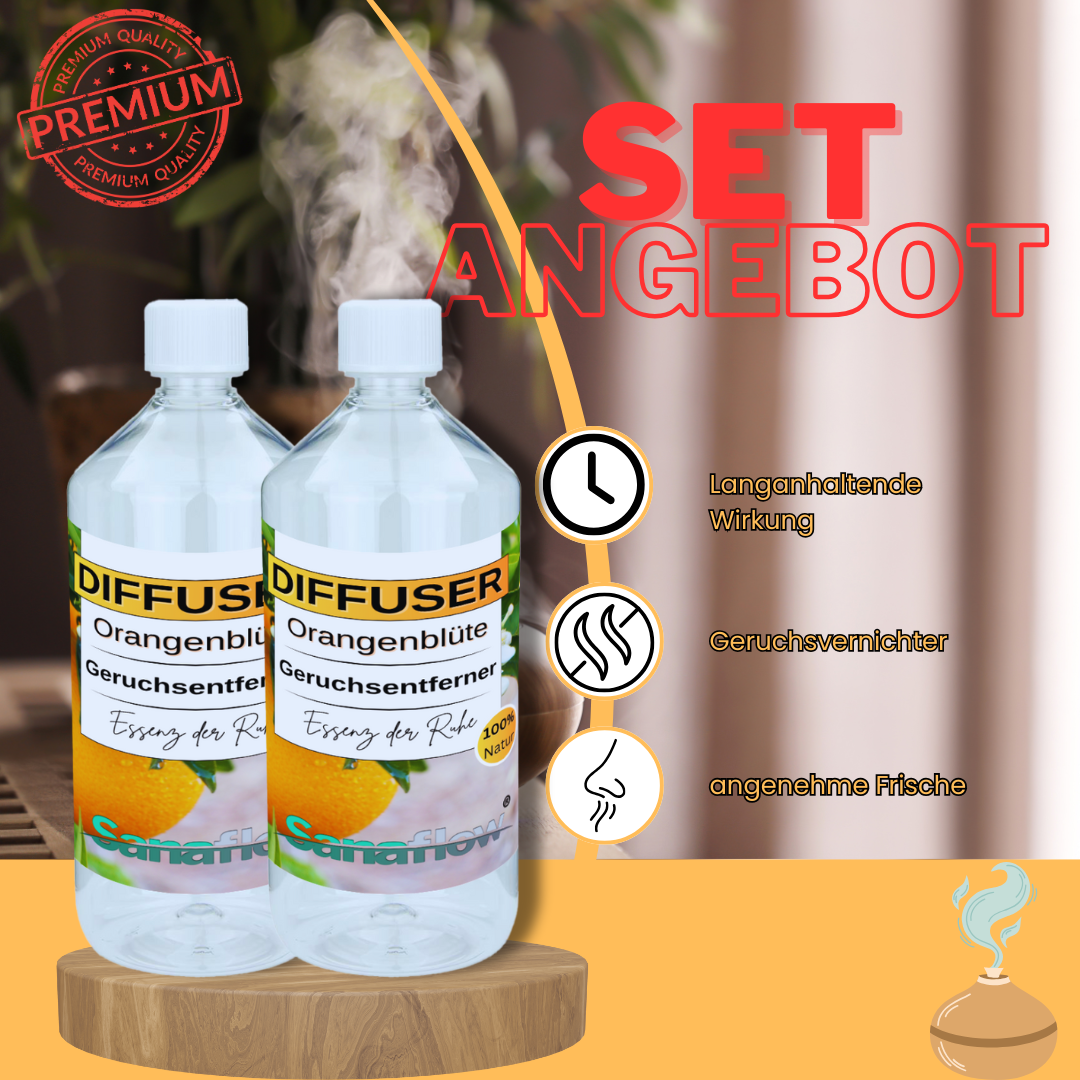Orangenblüte Sanaflow Raumduft Diffuser – Langanhaltender, natürlicher Duft