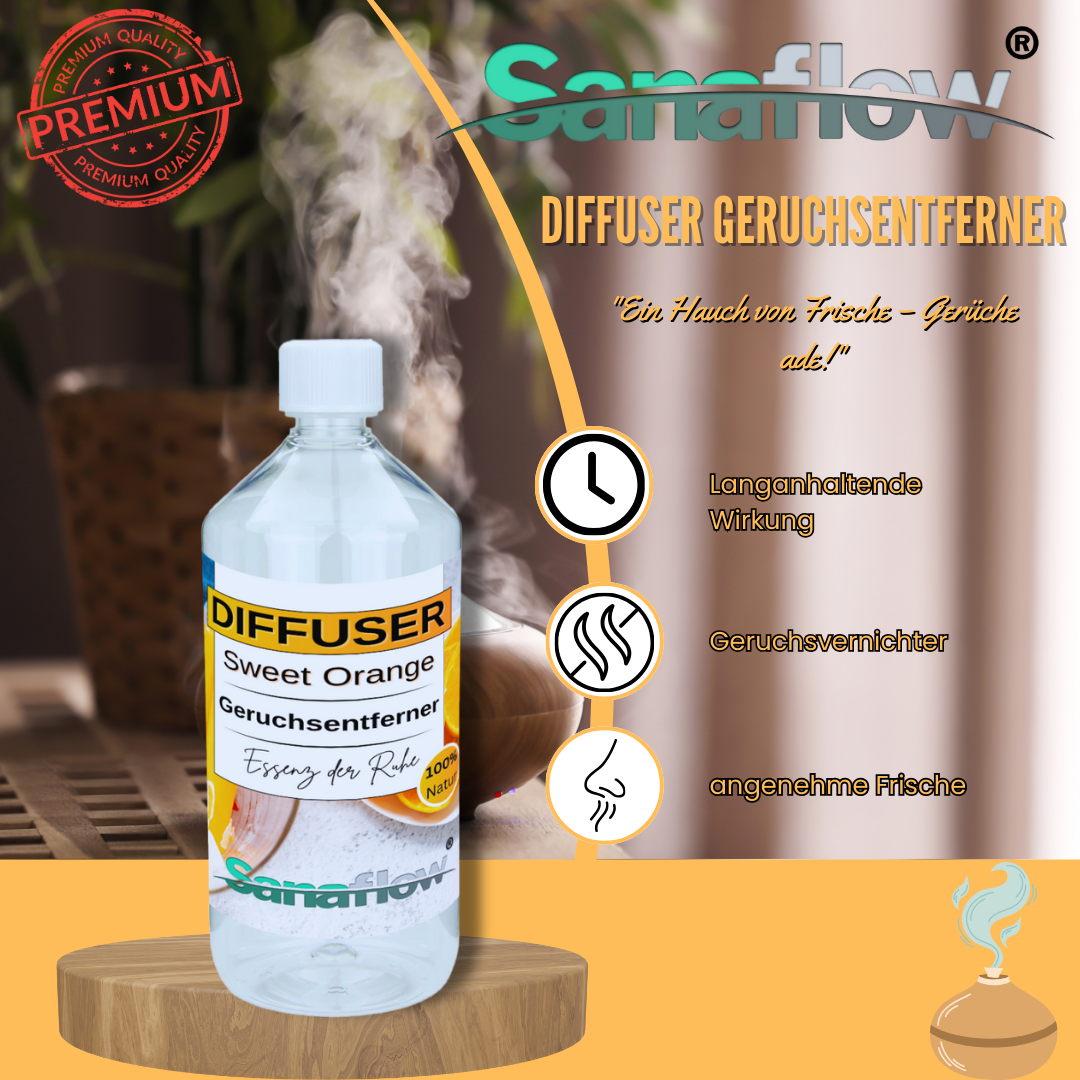 Sweet Orange Sanaflow Raumduft Diffuser – Langanhaltender, natürlicher Duft