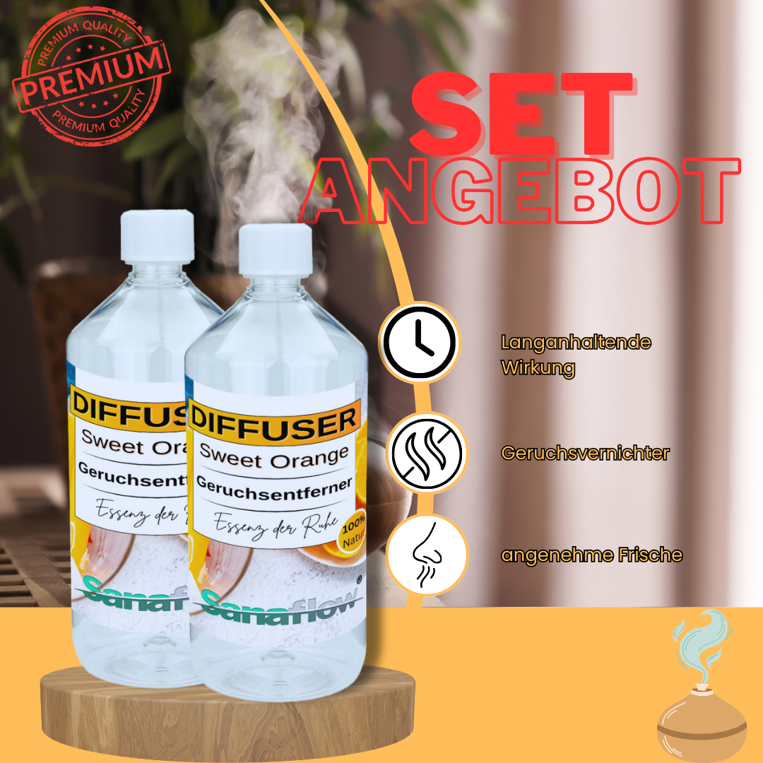 Sweet Orange Sanaflow Raumduft Diffuser – Langanhaltender, natürlicher Duft