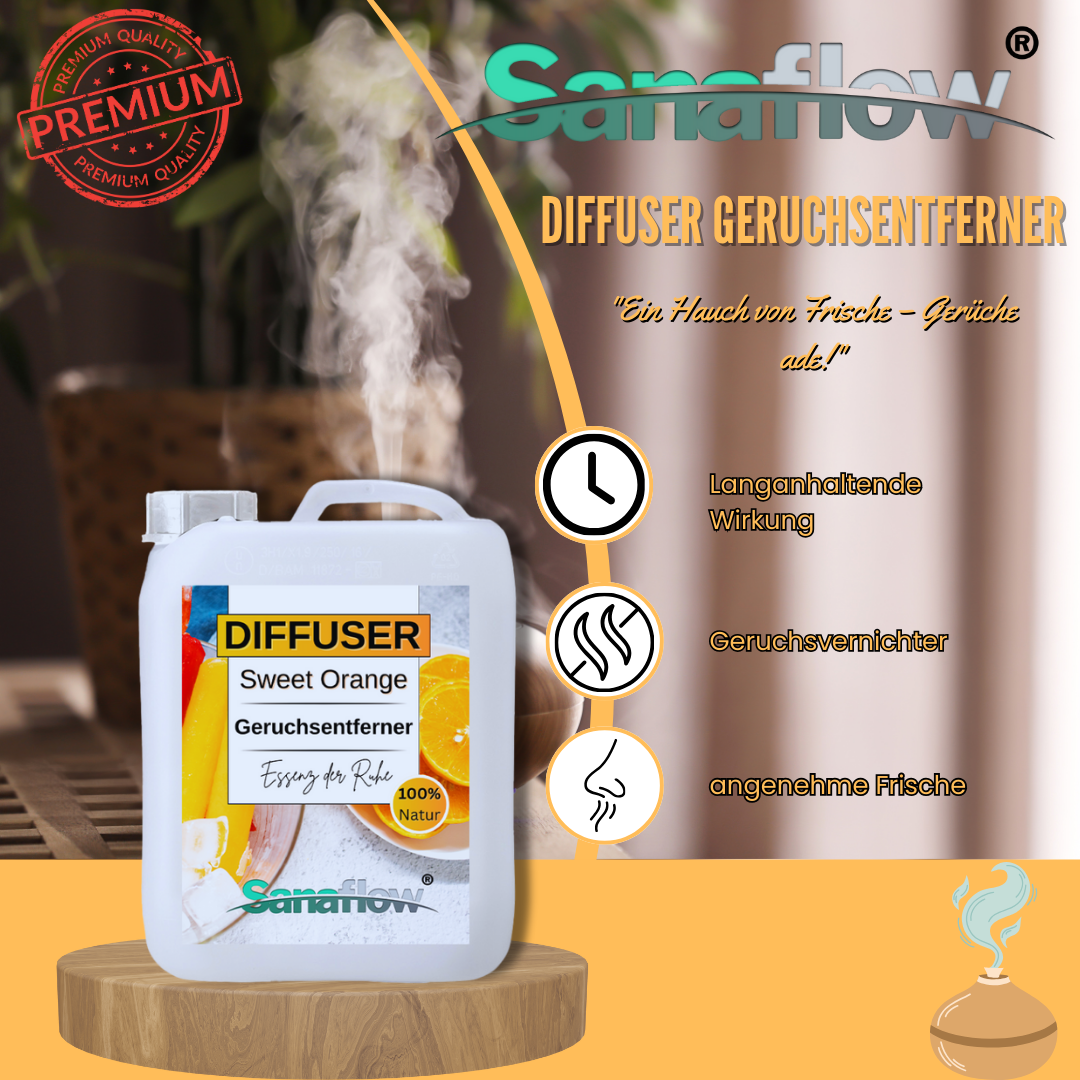Sweet Orange Sanaflow Raumduft Diffuser – Langanhaltender, natürlicher Duft