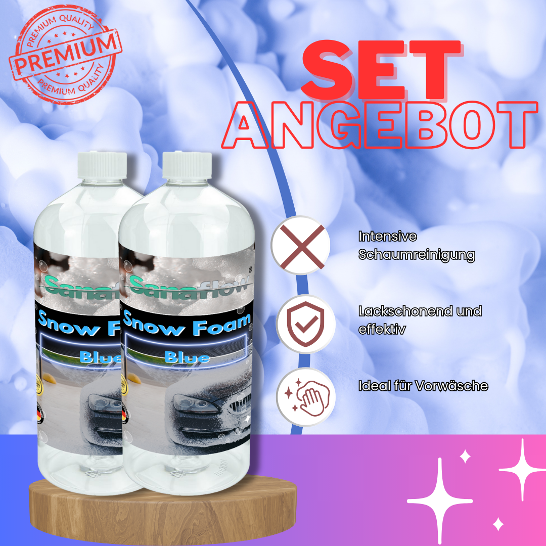 Spezial Snow Foam Blue für alle Lackfarben – Lackschonende Vorreinigung mit intensiver Schaumbildung