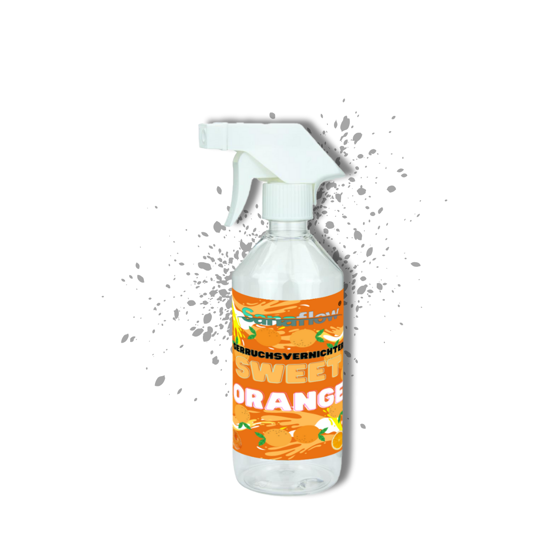 Geruchsentferner Tier Sweet Orange â Dauerhaft gegen Katzen- & Hunde Urin, hinterlĂ€sst angenehmen Duft