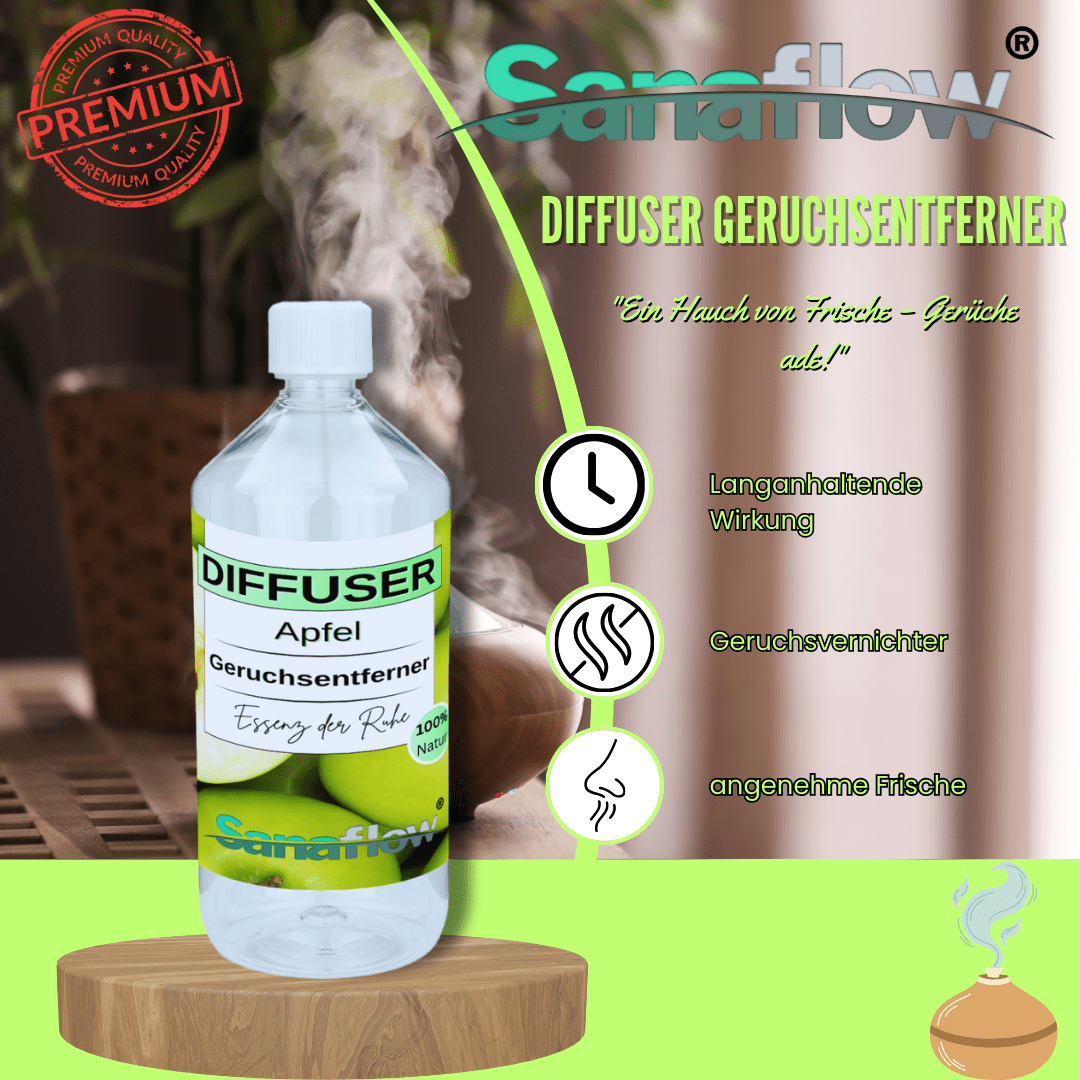 Apfel Sanaflow Raumduft Diffuser – Langanhaltender, natürlicher Duft - Sanaflow - Geruchsentferner