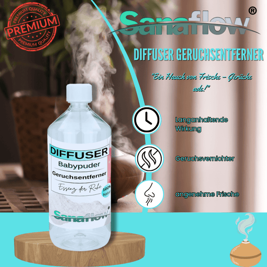 Babypuder Sanaflow Raumduft Diffuser – Langanhaltender, natürlicher Duft - Sanaflow - Geruchsentferner