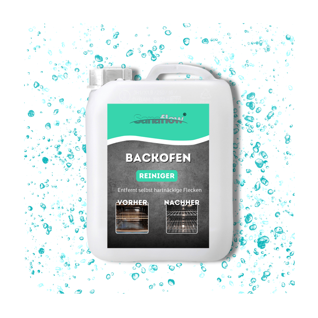 Backofen Reiniger Spray – für eine einfache und effektive Reinigung von Backofen, Grill & Blechen - Sanaflow - Backofenreiniger