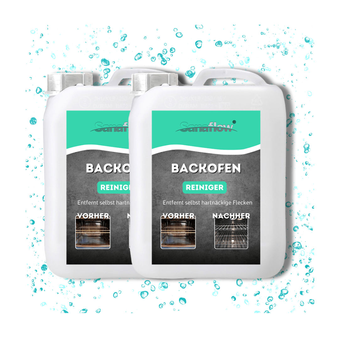 Backofen Reiniger Spray – für eine einfache und effektive Reinigung von Backofen, Grill & Blechen - Sanaflow - Backofenreiniger