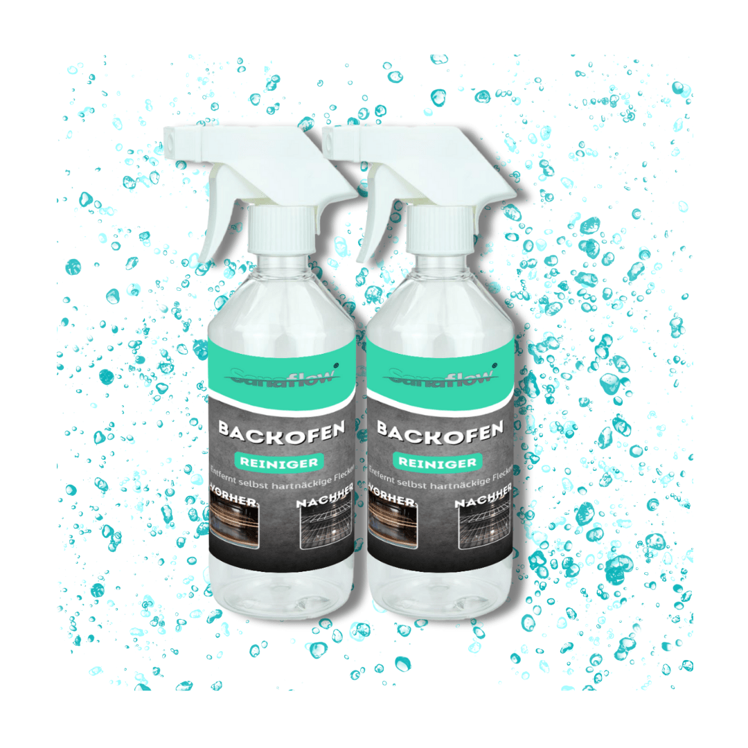 Backofen Reiniger Spray – für eine einfache und effektive Reinigung von Backofen, Grill & Blechen - Sanaflow - Backofenreiniger