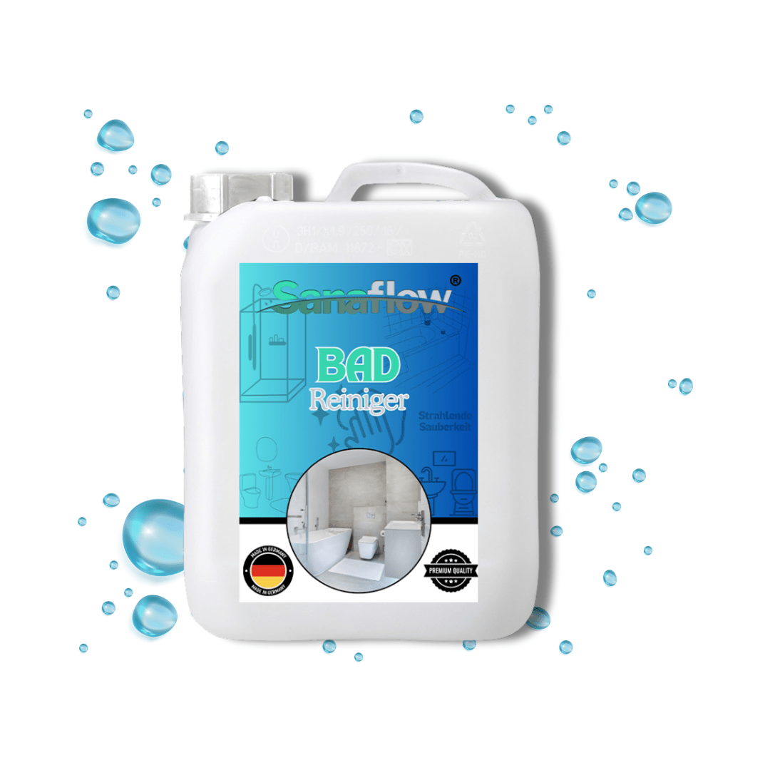 Badreiniger für Waschbecken & Fliesen – Entfernt Kalk, Seifenreste, Wasserflecken – Für ein sauberes Bad - Sanaflow - Küchenreiniger