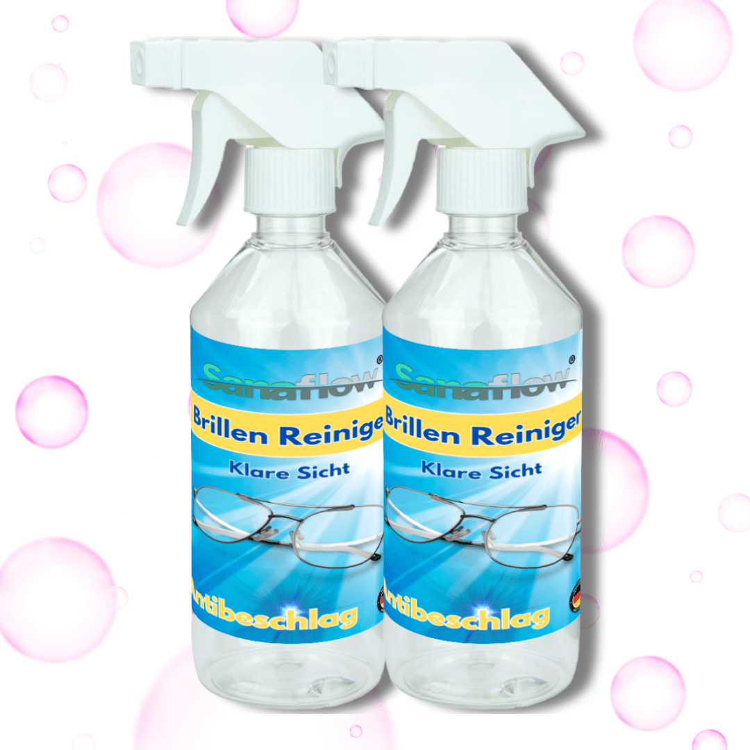 Brillenputzmittel und Antibeschlag in einem – für klare Sicht beim Sport, im Alltag & Beruf - Sanaflow - Brillenpflege