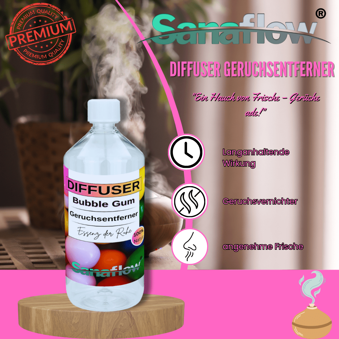 Bubble Gum Sanaflow Raumduft Diffuser – Langanhaltender, natürlicher Duft - Sanaflow - Geruchsentferner