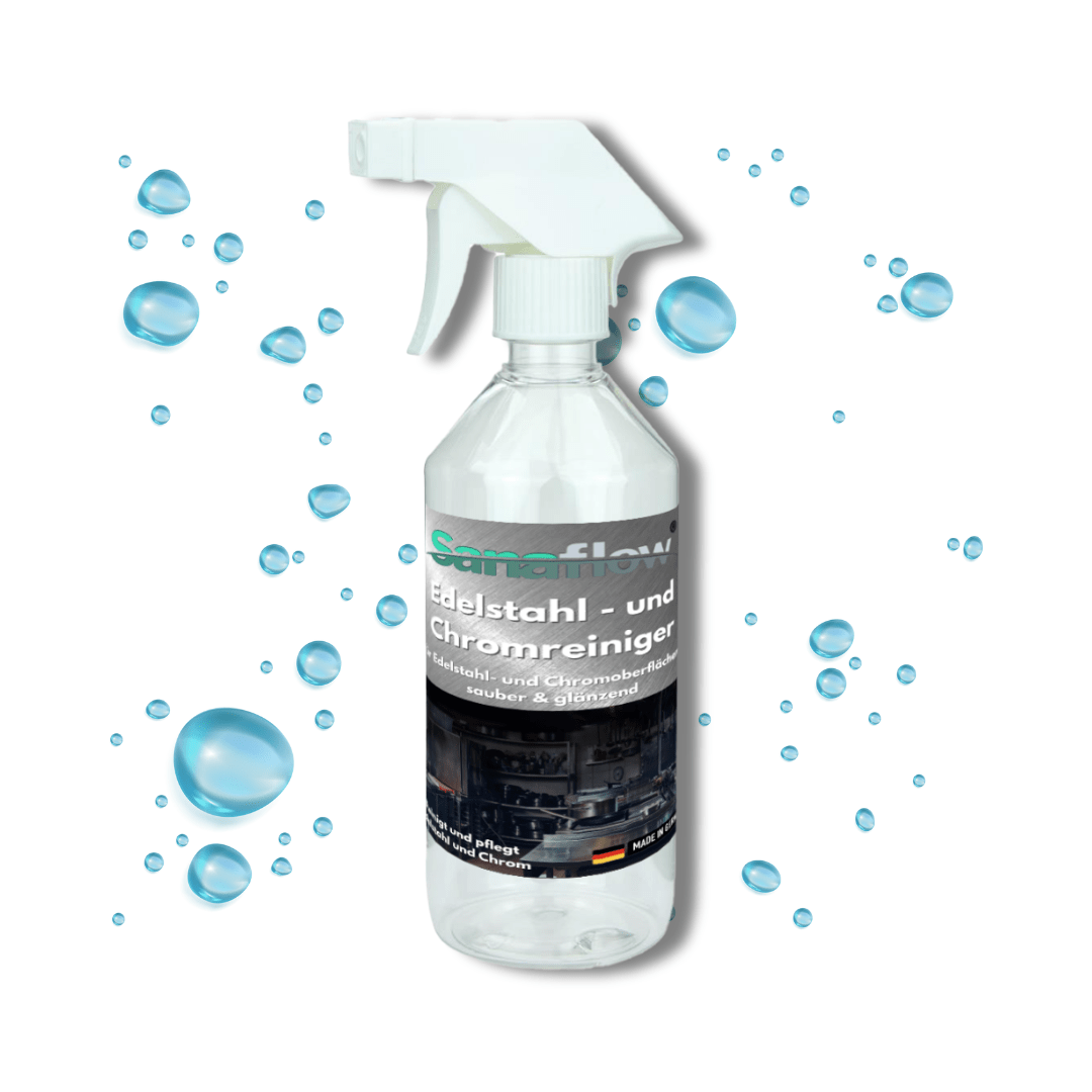 Chrom Reiniger für Bad & Küche – Sanaflow für streifenfreien Glanz auf Armaturen, Duschen & mehr - Sanaflow - Chrom und Edelstahlreiniger