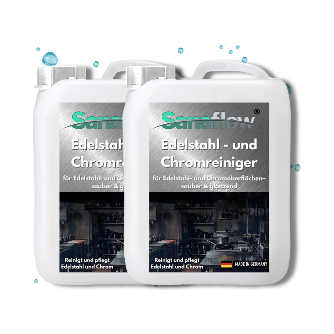 Chrom Reiniger für Bad & Küche – Sanaflow für streifenfreien Glanz auf Armaturen, Duschen & mehr - Sanaflow - Chrom und Edelstahlreiniger