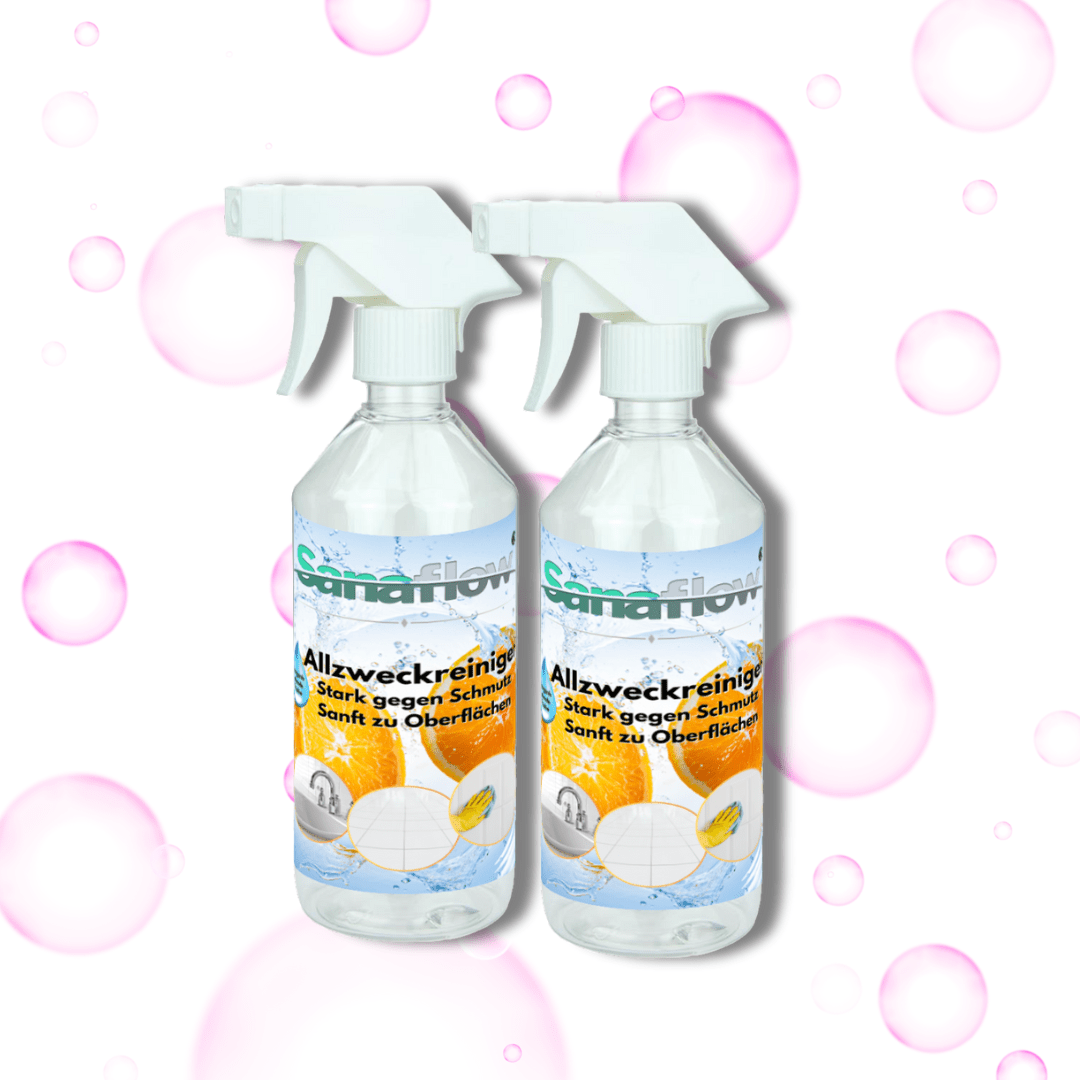 Ergiebiges & Veganes Allzweckreiniger Konzentrat für Küche, Bad & Co. - Spart Platz & Geld - Sanaflow - Allzweckreiniger