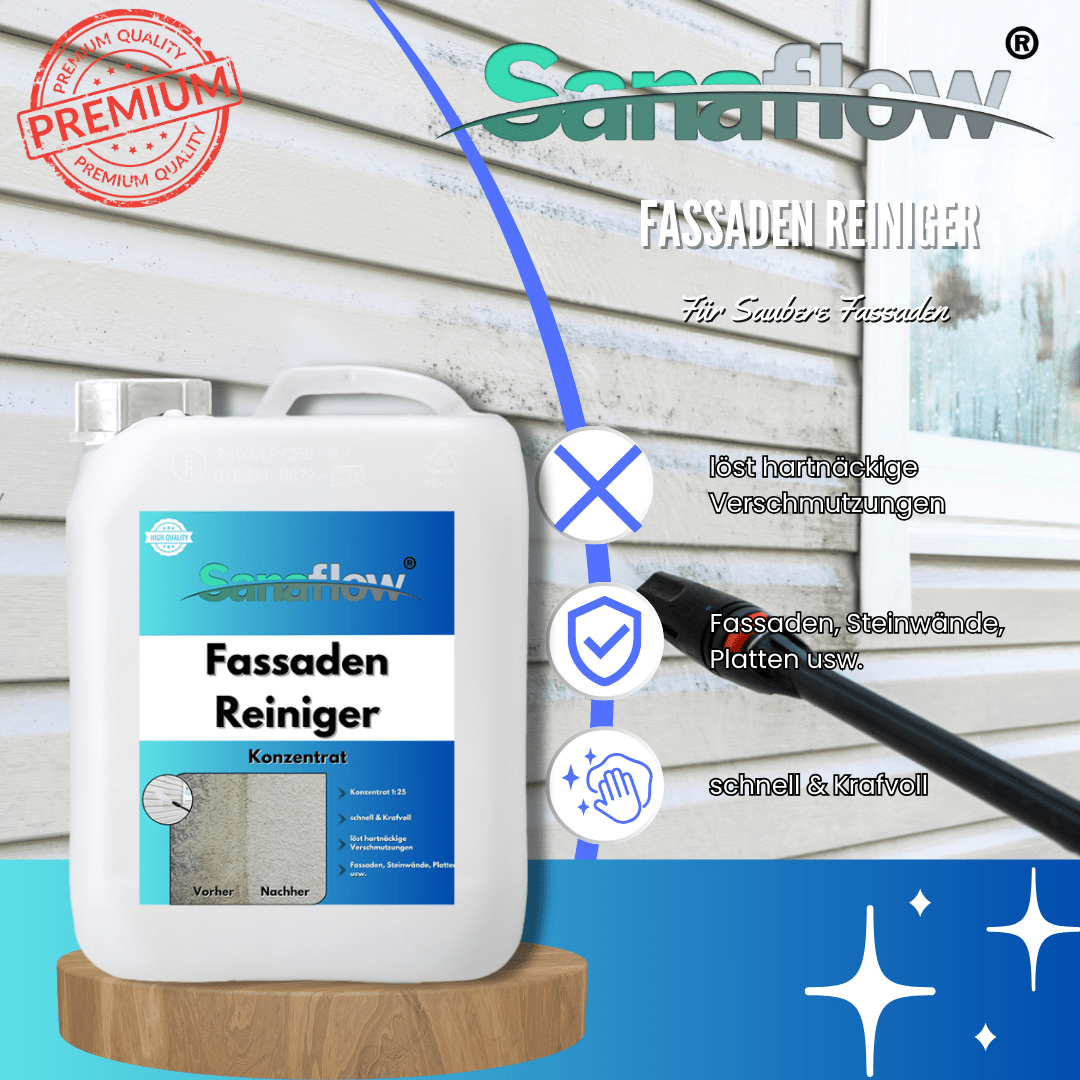 Fassadenreiniger für alle Arten von Hausfassaden – für ein gepflegtes und ansprechendes Haus - Sanaflow - Fassadenreiniger
