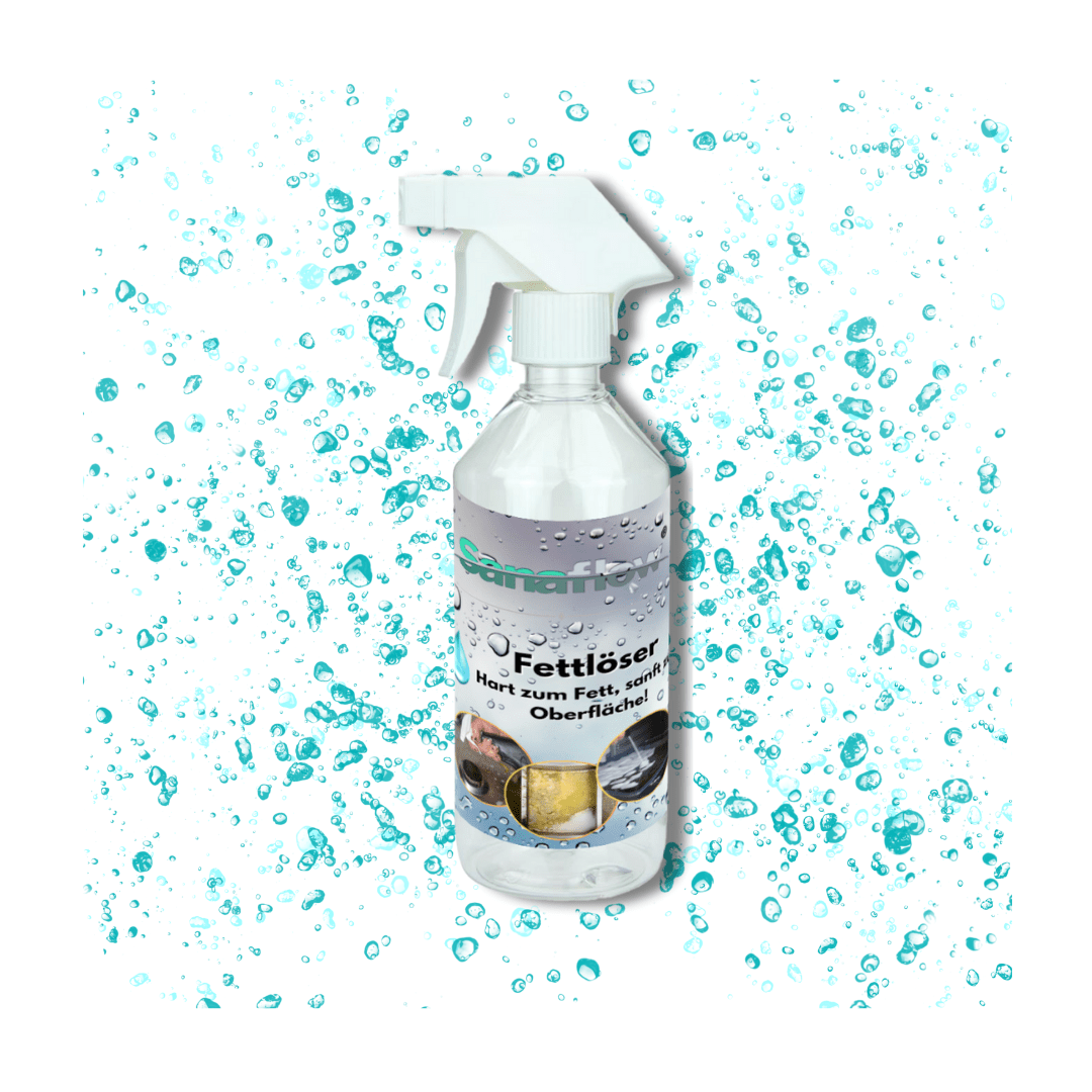 Fettlöser Spray für Küche, Backofen, Grill – Entfernt Fett, Öl, Eingebranntes & Verkrustungen - Sanaflow - Fettentferner