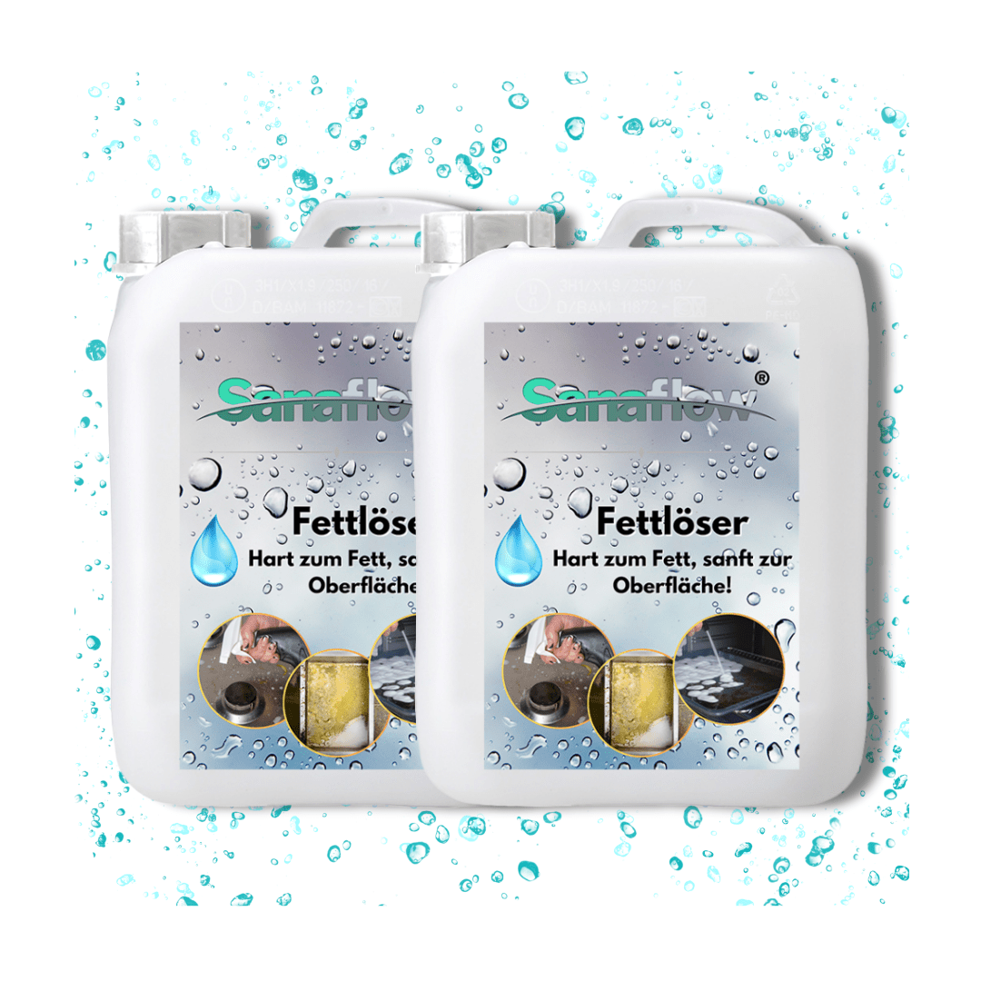 Fettlöser Spray für Küche, Backofen, Grill – Entfernt Fett, Öl, Eingebranntes & Verkrustungen - Sanaflow - Fettentferner
