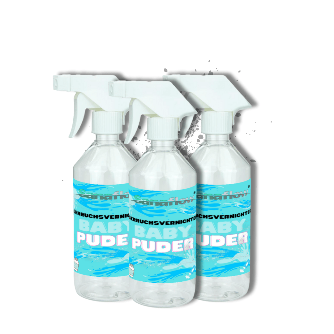 Geruchsentferner Tier Babypuder â Dauerhaft gegen Katzen - & Hunde Urin, hinterlĂ€sst angenehmen Duft - Sanaflow - Geruchsentferner