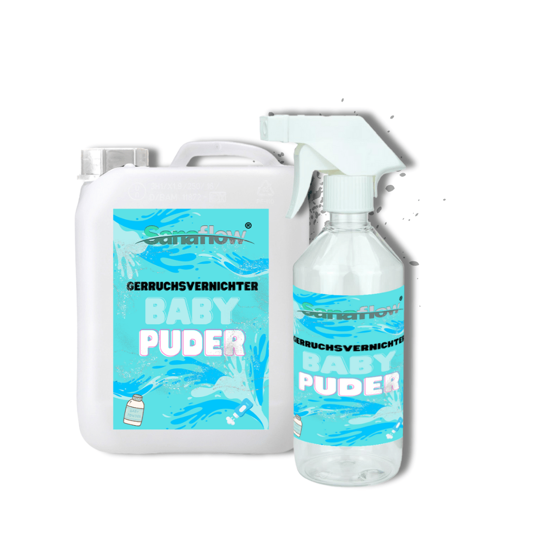 Geruchsentferner Tier Babypuder â Dauerhaft gegen Katzen - & Hunde Urin, hinterlĂ€sst angenehmen Duft - Sanaflow - Geruchsentferner