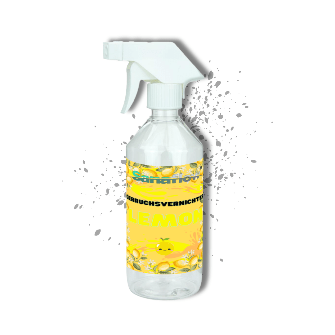 Geruchsentferner Tier Lemon â Dauerhaft gegen Katzen - & Hunde Urin, hinterlĂ€sst angenehmen Duft - Sanaflow - Geruchsentferner