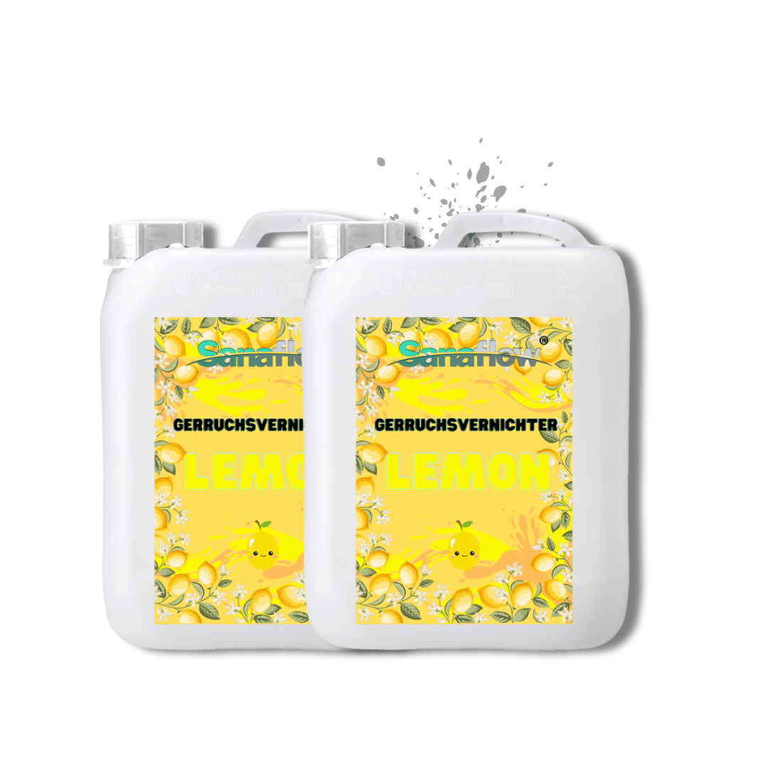 Geruchsentferner Tier Lemon â Dauerhaft gegen Katzen - & Hunde Urin, hinterlĂ€sst angenehmen Duft - Sanaflow - Geruchsentferner