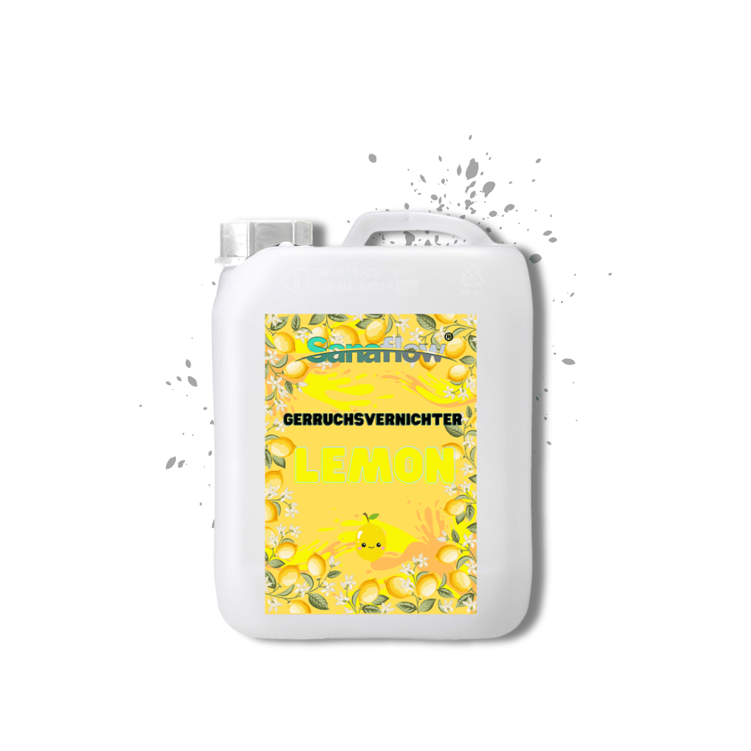 Geruchsentferner Tier Lemon â Dauerhaft gegen Katzen - & Hunde Urin, hinterlĂ€sst angenehmen Duft - Sanaflow - Geruchsentferner