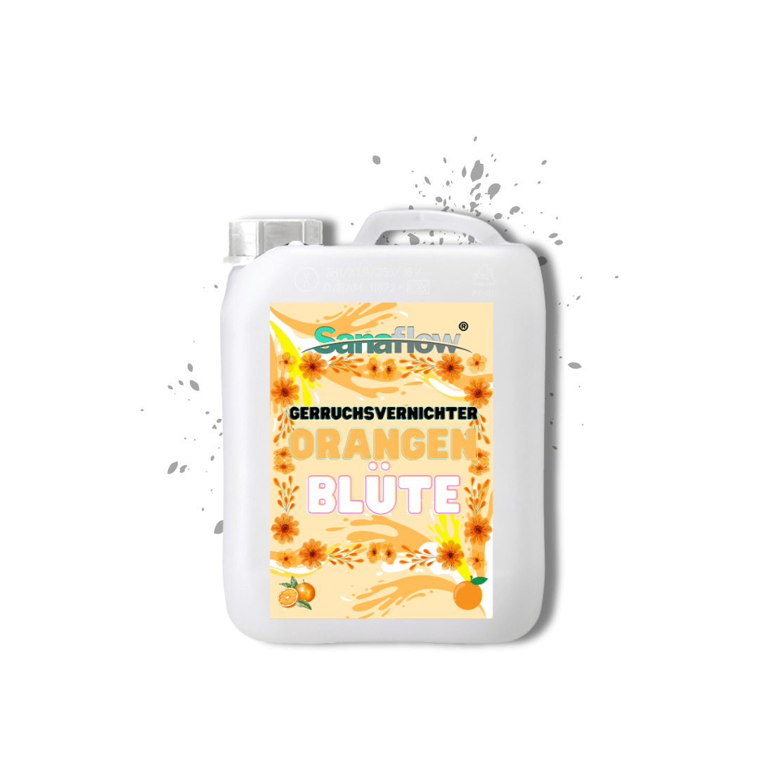 Geruchsentferner Tier Orangenblüte – Dauerhaft gegen Katzen - & Hunde Urin, hinterlässt angenehmen Duft - Sanaflow - Geruchsentferner