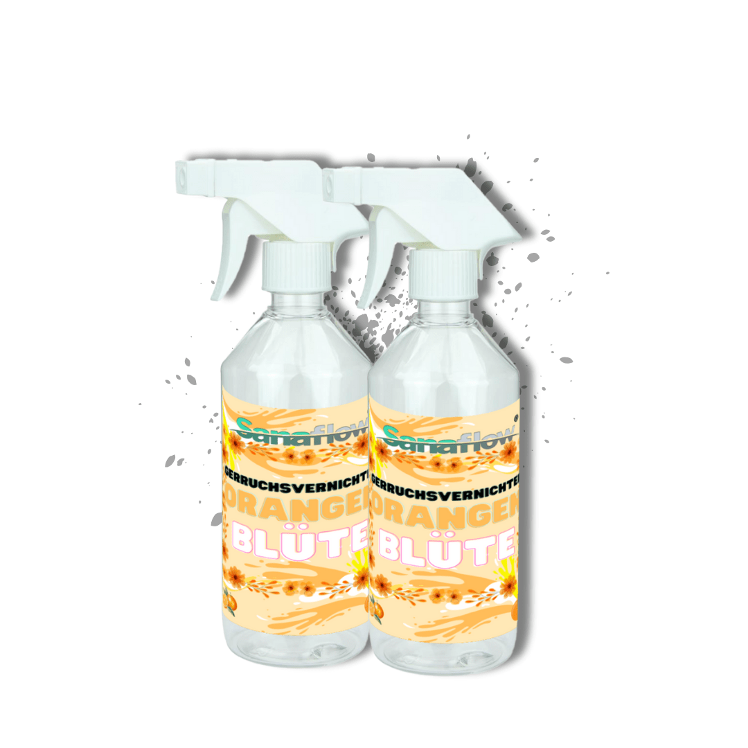 Geruchsentferner Tier Orangenblüte – Dauerhaft gegen Katzen - & Hunde Urin, hinterlässt angenehmen Duft - Sanaflow - Geruchsentferner