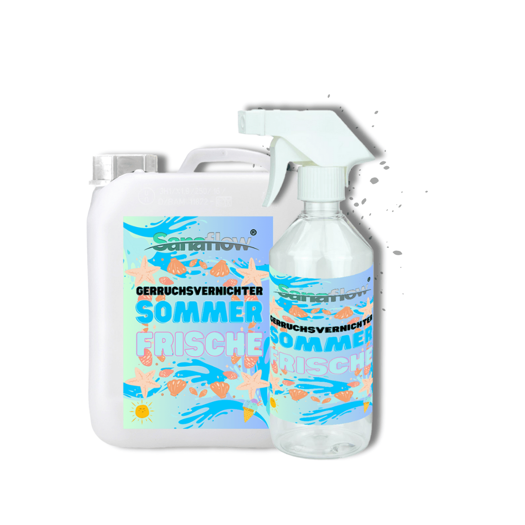 Geruchsentferner Tier Sommerfrische – Dauerhaft gegen Katzen - & Hunde Urin, hinterlässt angenehmen Duft - Sanaflow - Geruchsentferner