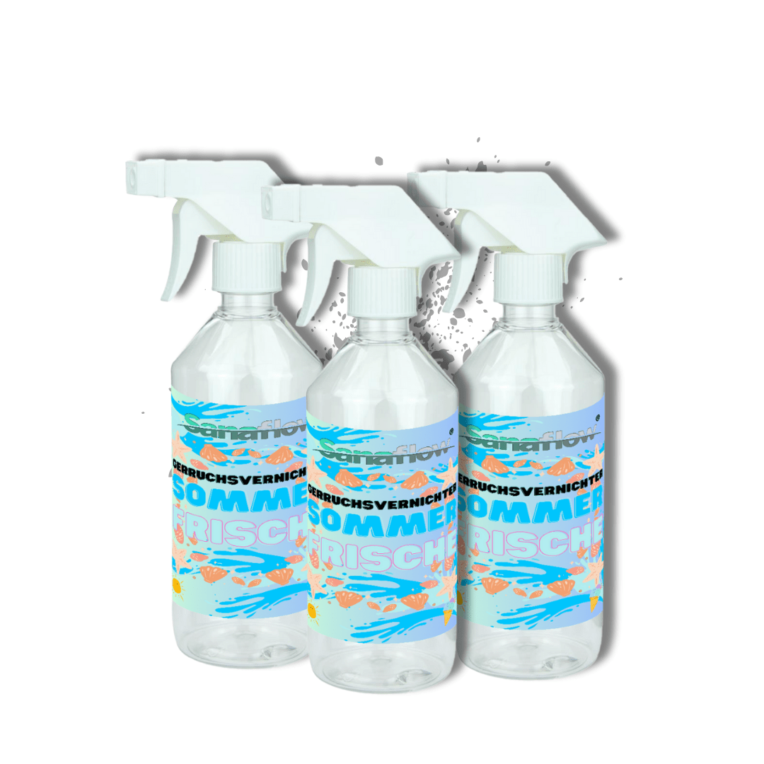 Geruchsentferner Tier Sommerfrische – Dauerhaft gegen Katzen - & Hunde Urin, hinterlässt angenehmen Duft - Sanaflow - Geruchsentferner