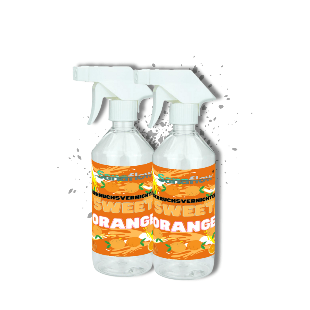 Geruchsentferner Tier Sweet Orange â Dauerhaft gegen Katzen - & Hunde Urin, hinterlĂ€sst angenehmen Duft - Sanaflow - Geruchsentferner