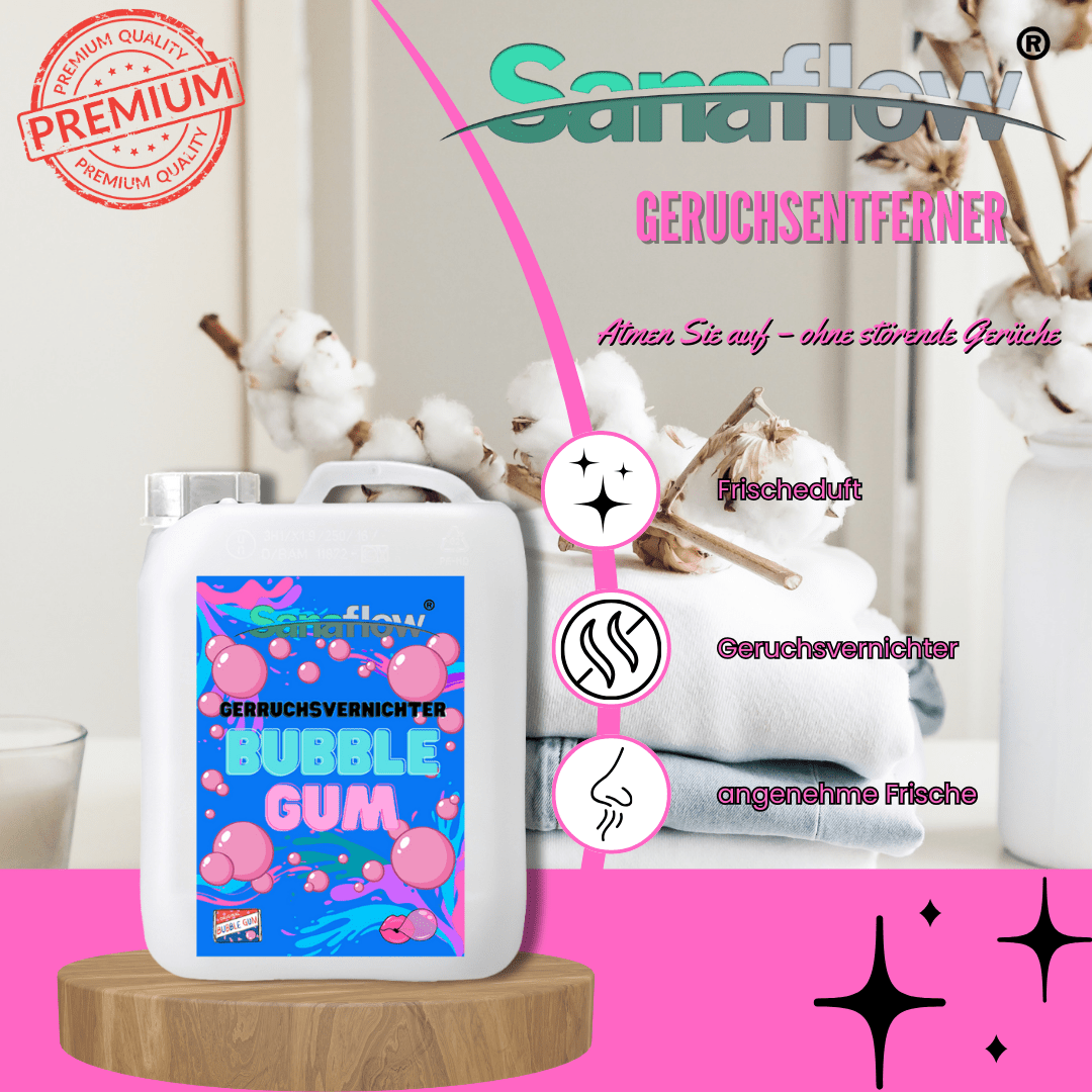 Geruchsspray gegen Tiergeruch – Sanaflow Bubble Gum, neutralisiert effektiv und hinterlässt einen frischen Duft - Sanaflow - Geruchsentferner
