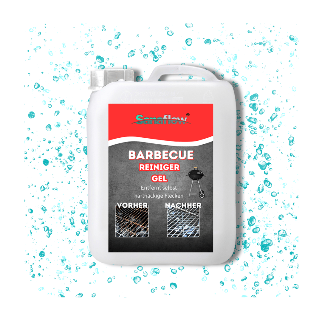 Grillreiniger Gel für Edelstahl & Gusseisen – Entfernt Fett, Eingebranntes, Ruß – Für saubere Grillroste - Sanaflow - Grillreiniger Gel