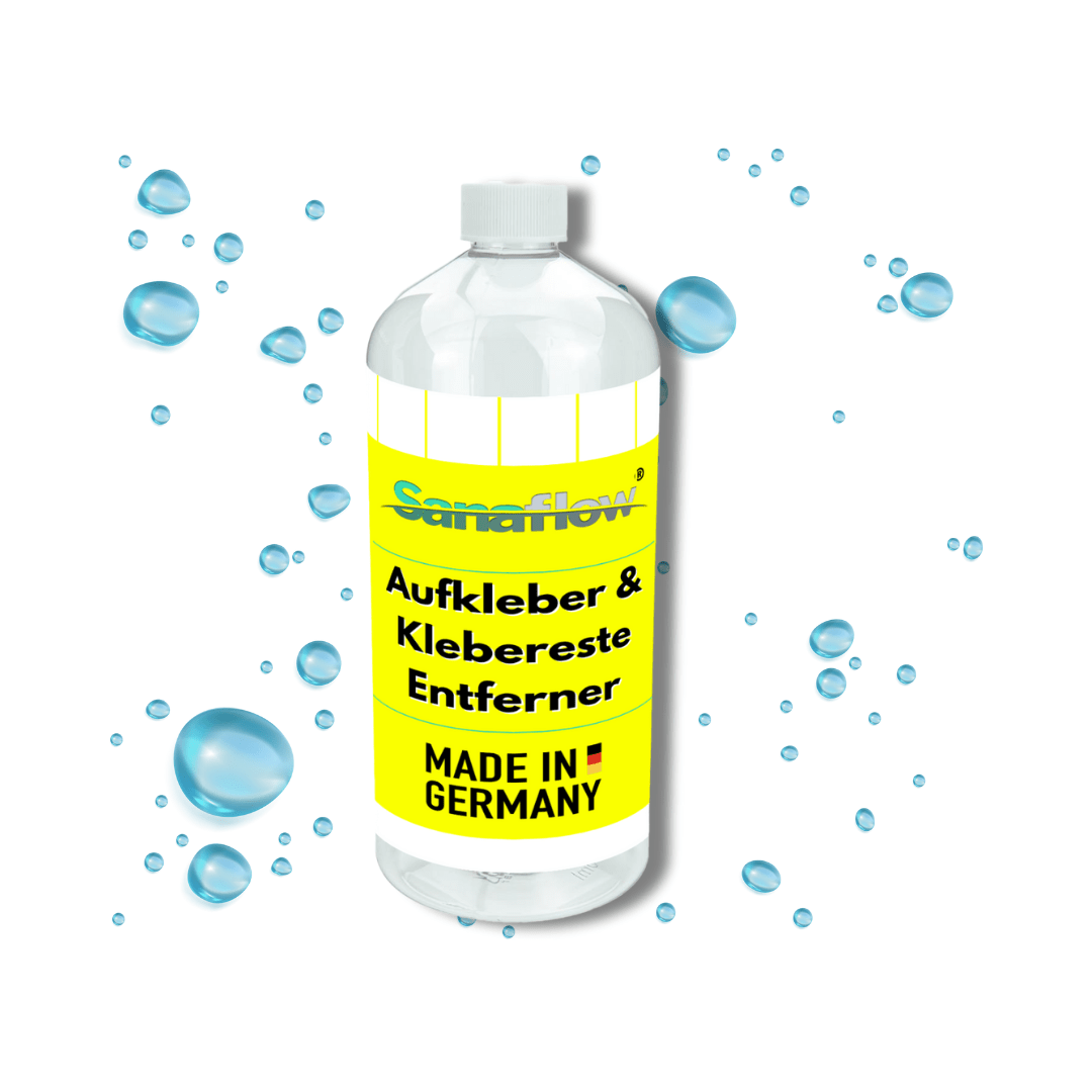 Kleberentferner für Etiketten, Aufkleber, Klebereste – Entfernt Verschmutzungen schonend - Sanaflow - Kleberentferner