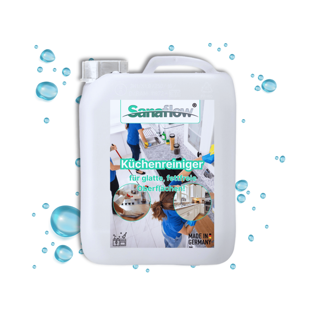 Küchen Allzweckreiniger Konzentrat – Ergiebig & effektiv gegen Fett, Schmutz & Essensreste - Sanaflow - Küchenreiniger