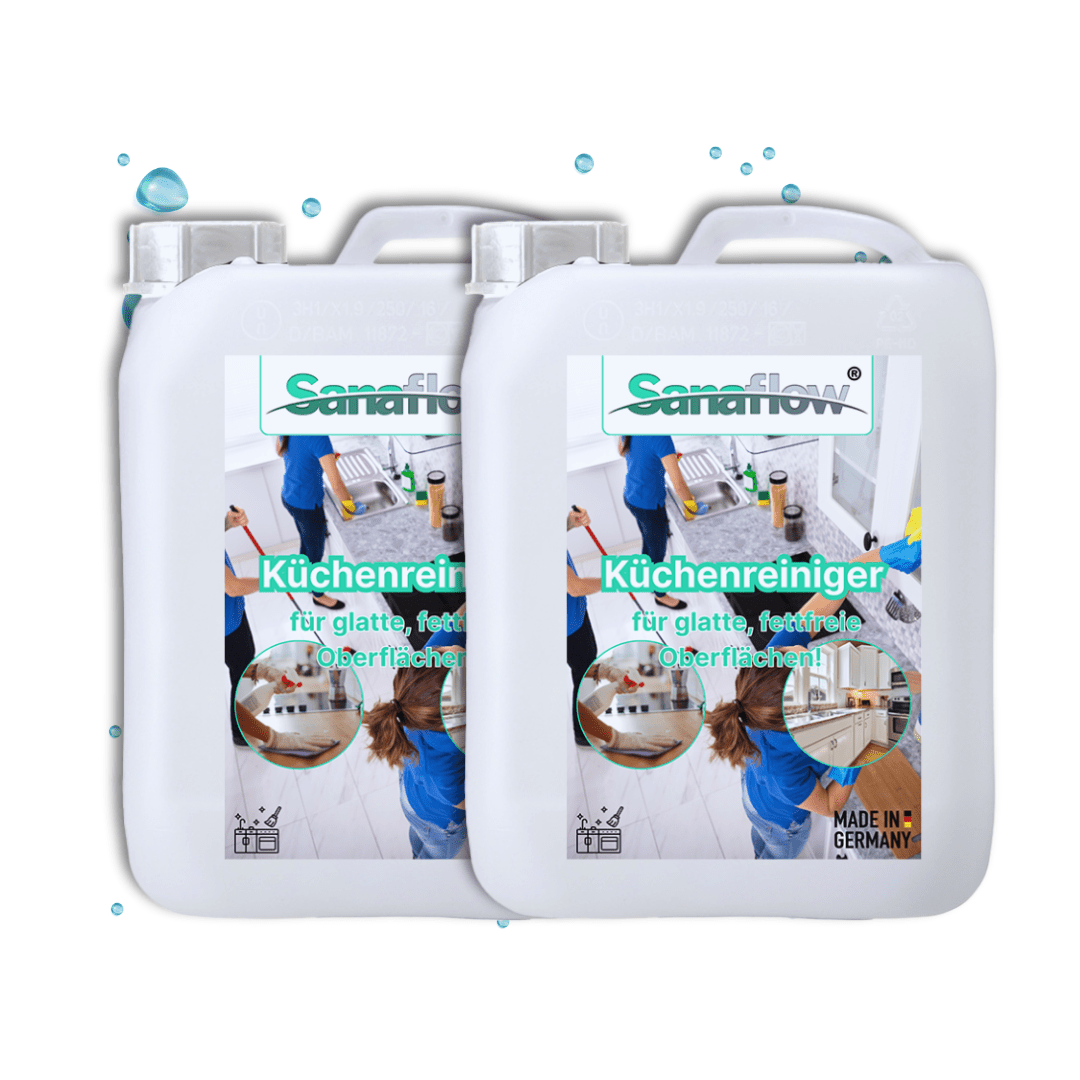 Küchen Allzweckreiniger Konzentrat – Ergiebig & effektiv gegen Fett, Schmutz & Essensreste - Sanaflow - Küchenreiniger