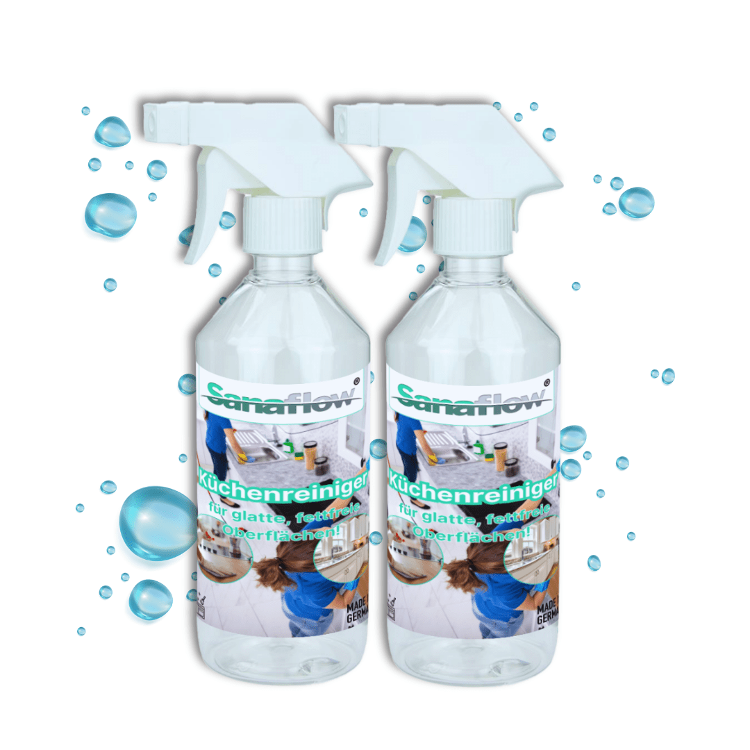 Küchen Allzweckreiniger Konzentrat – Ergiebig & effektiv gegen Fett, Schmutz & Essensreste - Sanaflow - Küchenreiniger