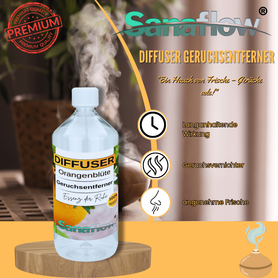 Orangenblüte Sanaflow Raumduft Diffuser – Langanhaltender, natürlicher Duft - Sanaflow - Geruchsentferner