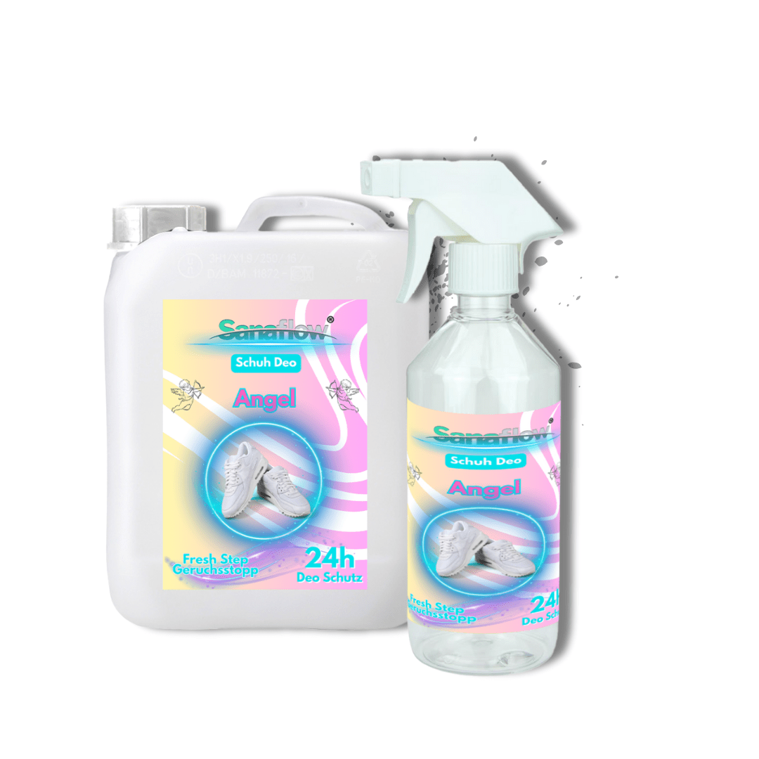 Schuh Deo Angel – Geruchsstopp, Geruchsentferner & Schuhspray gegen Schweißgeruch, langanhaltende Frische - Sanaflow - Geruchsentferner