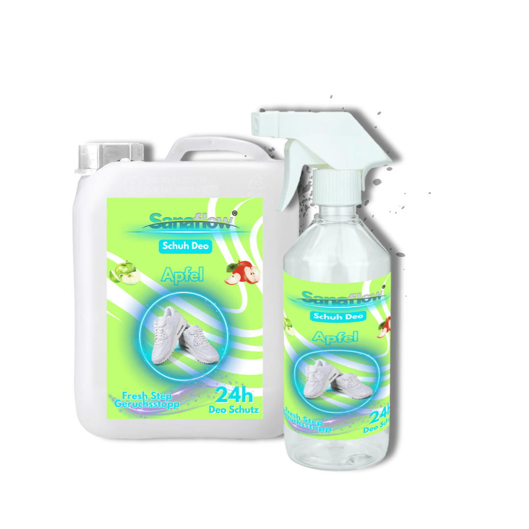 Schuh Deo Apfel – Geruchsstopp, Geruchsentferner & Schuhspray gegen Schweißgeruch, langanhaltende Frische - Sanaflow - Geruchsentferner