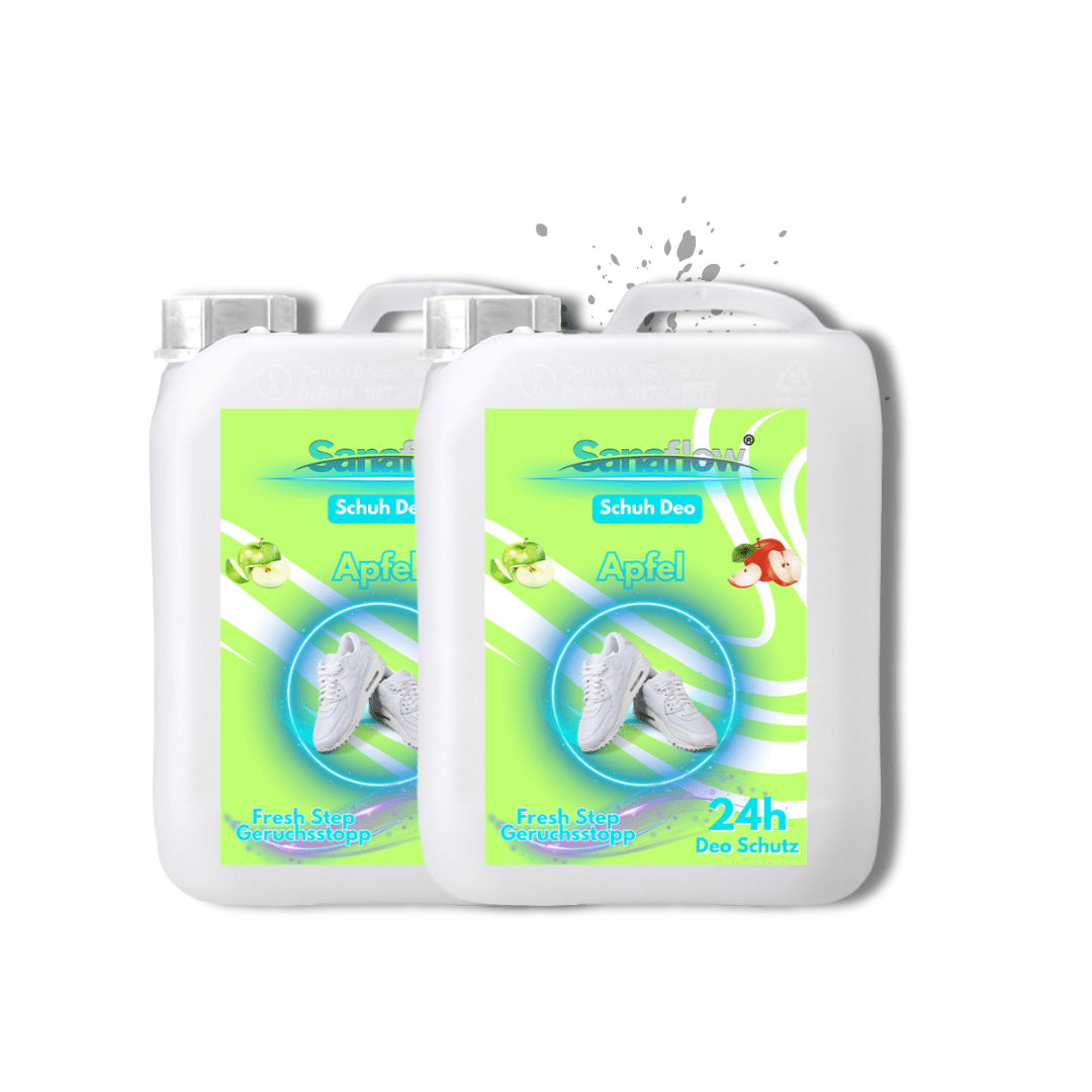 Schuh Deo Apfel – Geruchsstopp, Geruchsentferner & Schuhspray gegen Schweißgeruch, langanhaltende Frische - Sanaflow - Geruchsentferner