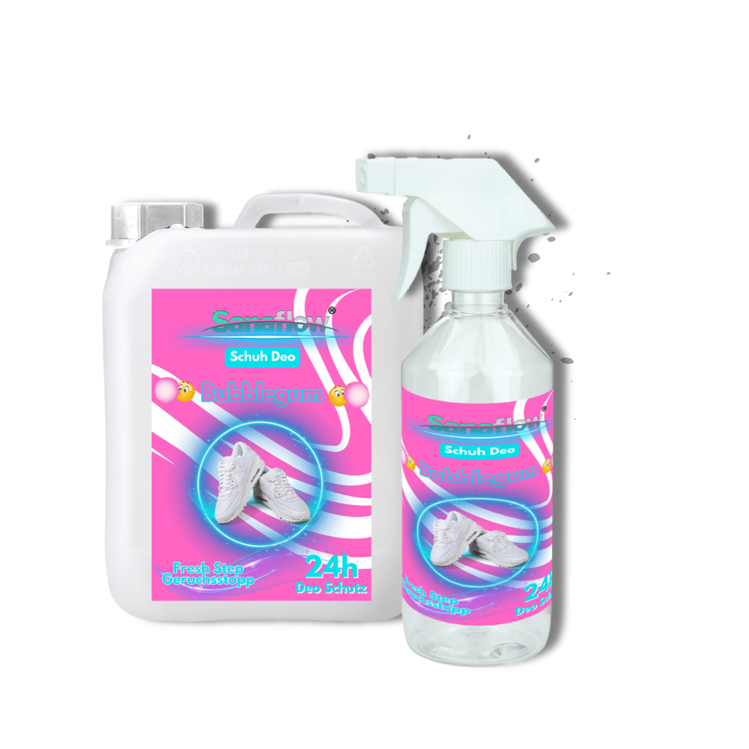 Schuh Deo Bubble Gum – Geruchsstopp, Geruchsentferner & Schuhspray gegen Schweißgeruch, langanhaltende Frische - Sanaflow - Geruchsentferner