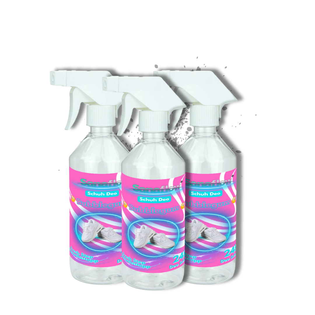 Schuh Deo Bubble Gum – Geruchsstopp, Geruchsentferner & Schuhspray gegen Schweißgeruch, langanhaltende Frische - Sanaflow - Geruchsentferner