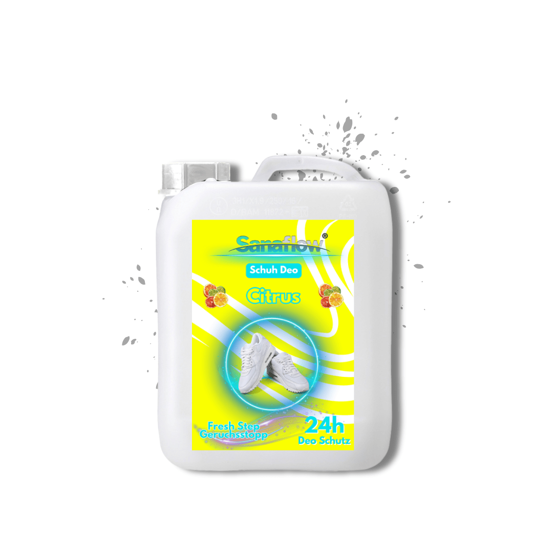 Schuh Deo Citrus – Geruchsstopp, Geruchsentferner & Schuhspray gegen Schweißgeruch, langanhaltende Frische - Sanaflow - Geruchsentferner