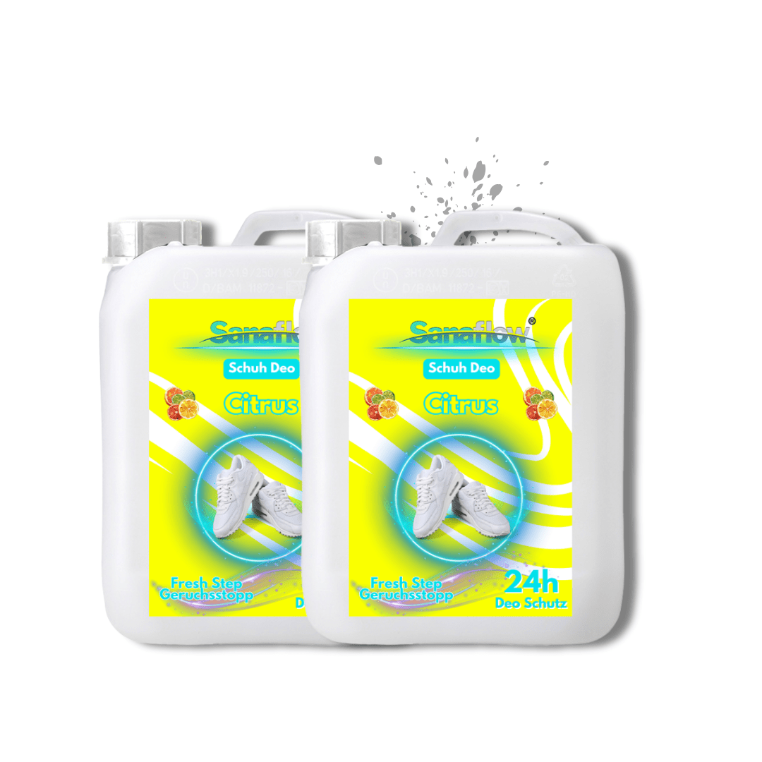 Schuh Deo Citrus – Geruchsstopp, Geruchsentferner & Schuhspray gegen Schweißgeruch, langanhaltende Frische - Sanaflow - Geruchsentferner