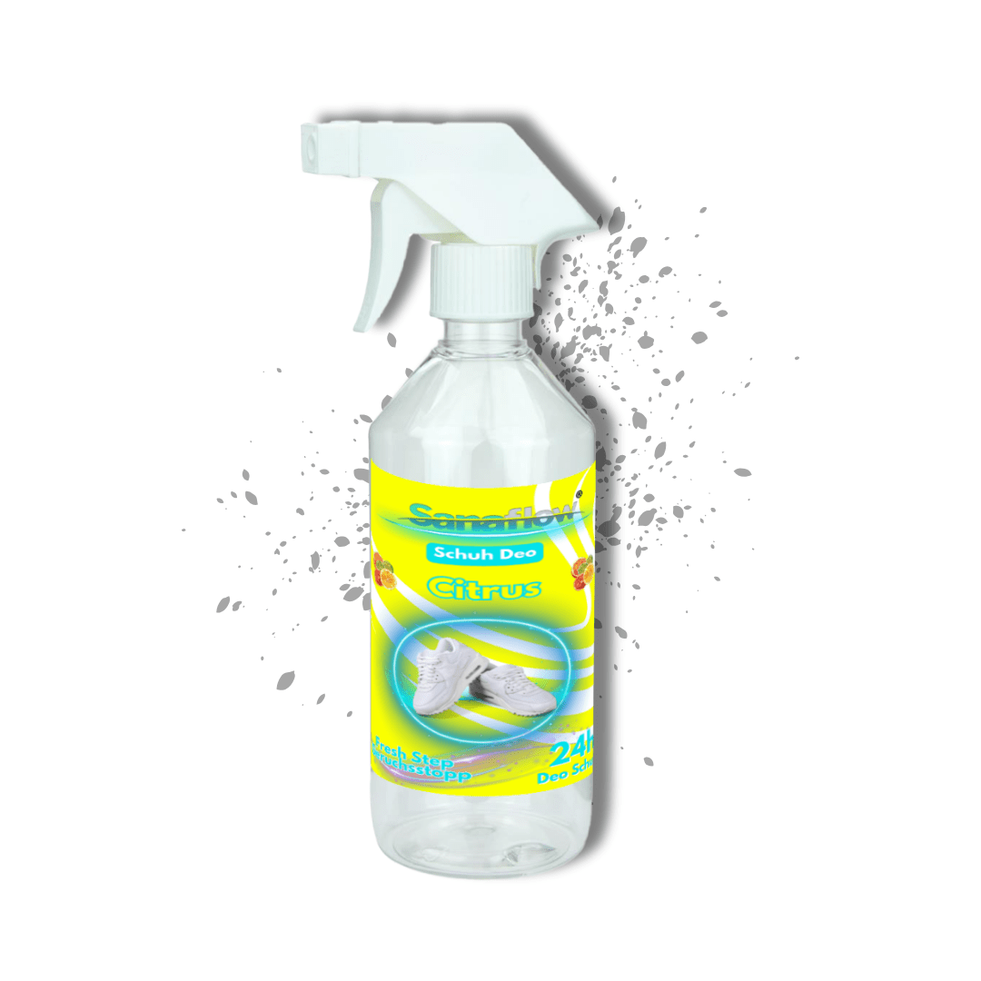 Schuh Deo Citrus – Geruchsstopp, Geruchsentferner & Schuhspray gegen Schweißgeruch, langanhaltende Frische - Sanaflow - Geruchsentferner